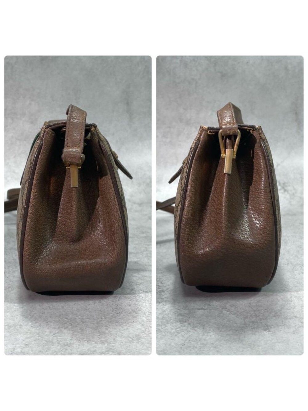 Gucci GG Sherry Line Shoulder Bag Brown Logo - Picture 7 of 10